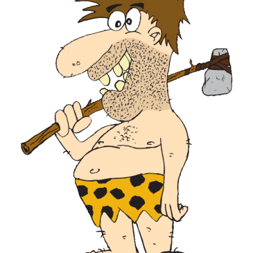 Silly Caveman Golfer –  Sketch to Vector