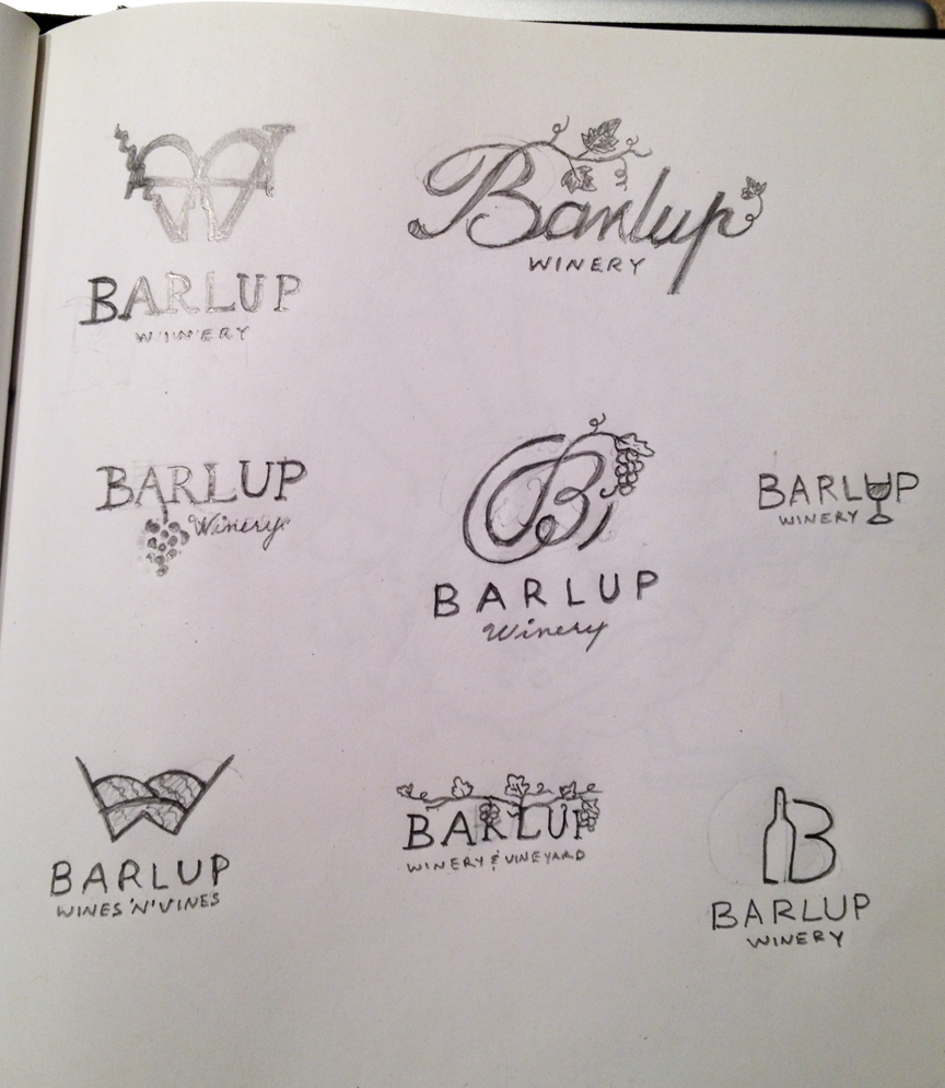 Winery Logo Sketches 2
