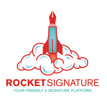 logo design, e-signature, online, brand identity, rocket,