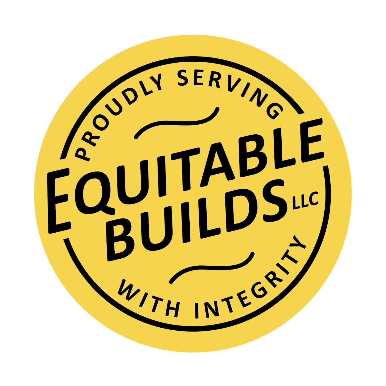 Equitable Builds Llc Logo Design Round Yellow Harrisburg, PA